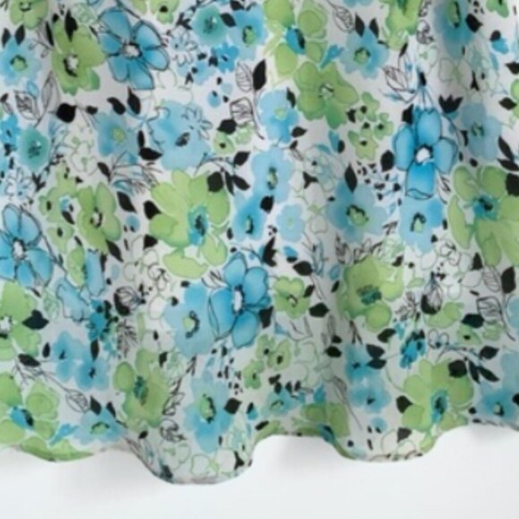 Cleo Petites 90s Y2K Floral Chiffon Midi Skirt - Picture 2 of 6